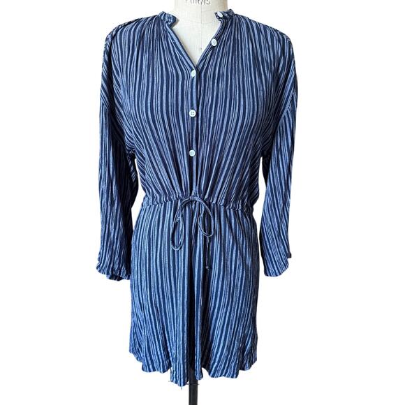 Madewell x Christy Dawn Striped Bonnie Mini Dress in Blue Size Small - Picture 2 of 11